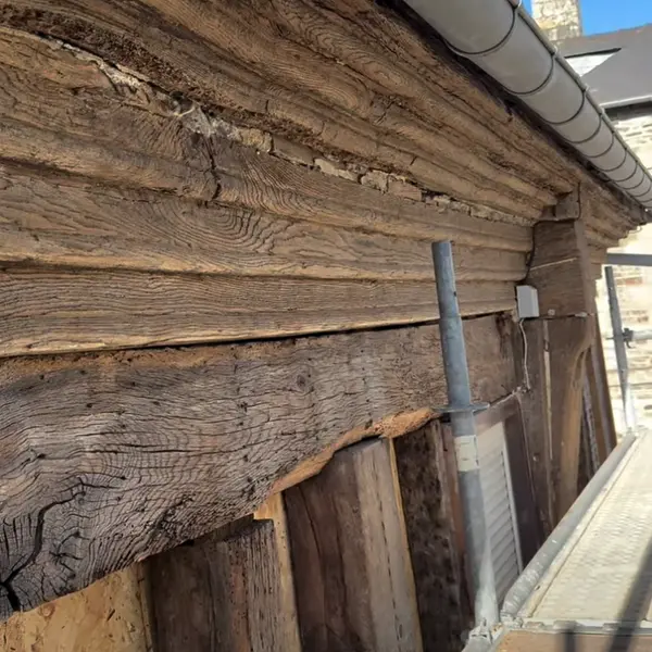 Restauration d'un colombage par sablage